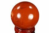Polished Red Jasper Sphere - Brazil #116030-1